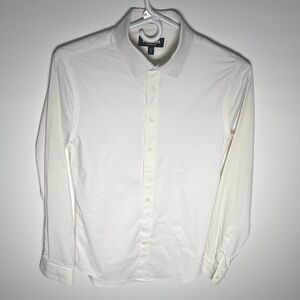 Express Men's Cream Casual Button Down Shirt